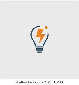 Light bulb symbol vector logo design illustration
