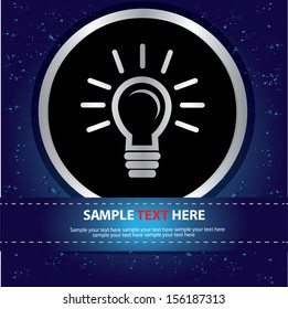 Light bulb symbol,vector