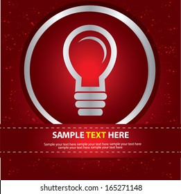 Light bulb symbol,vector