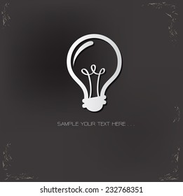 Light bulb symbol,vector