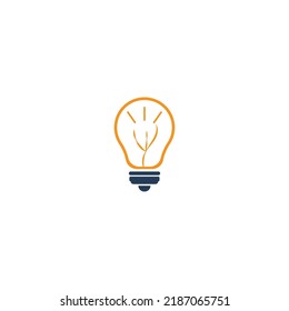 light bulb technology vector logo icon