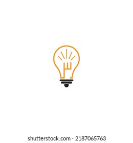 light bulb technology vector logo icon