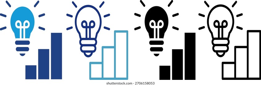 The light bulb that lights up the concept of innovative ideas that drive business growth and performance improvement.
