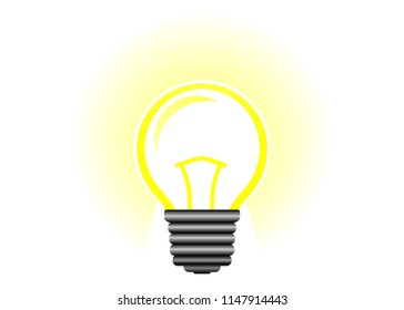 a light bulb that shines
