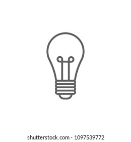 Light bulb thin icon vector