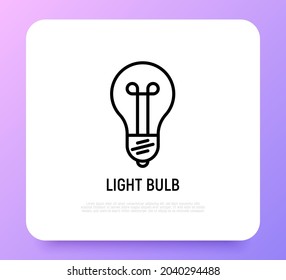 Light bulb thin line icon. Modern vector illustration.