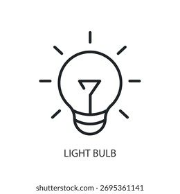 Light bulb thin line icons. Original vector illustration.