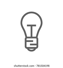 Light bulb thin simple vector