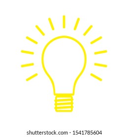 Light Bulb Thinking Idea Icon Vector