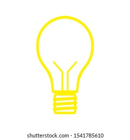 Light Bulb Thinking Idea Icon Vector