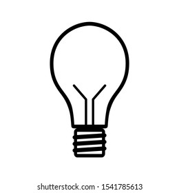 Light Bulb Thinking Idea Icon Vector