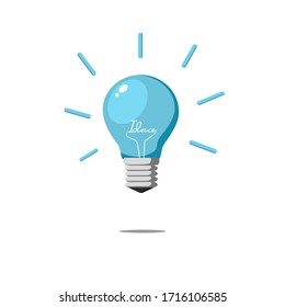 Light bulb of thought and creativity, critical thinking for processing Light bulb icon vector illustration