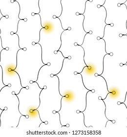 light bulb torse seamless pattern, vector