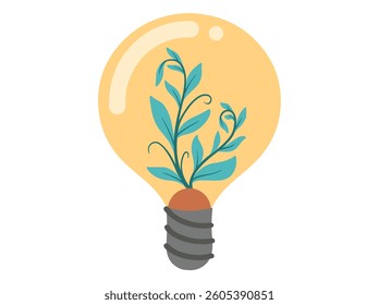 Light Bulb with Tree Background