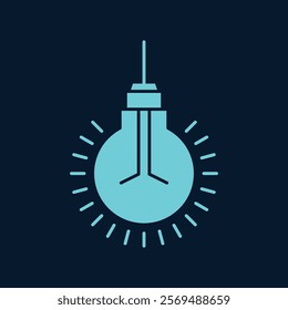 Light Bulb trendy artwork glorious abstract vector illustration colorful valuable design.eps