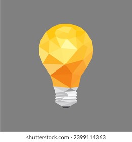 light bulb triangle creative vector logo