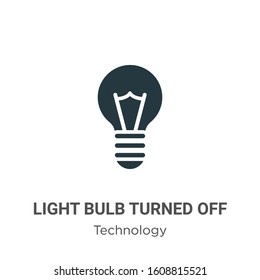 Light bulb turned off glyph icon vector on white background. Flat vector light bulb turned off icon symbol sign from modern technology collection for mobile concept and web apps design.