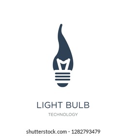 light bulb turned off icon vector on white background, light bulb turned off trendy filled icons from Technology collection, light bulb turned off vector illustration
