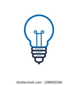 Light Bulb two color icon vector, isolated on white background. 