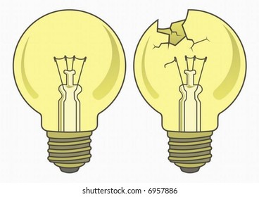 Light bulb in two versions.