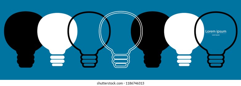 Light bulb used as a symbol of ideas.