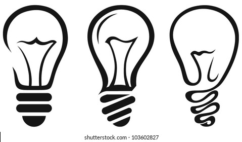 Light bulb. Vector