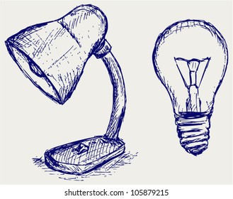 Light bulb. Vector