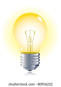 Light bulb, vector