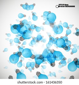 Light bulb vector background