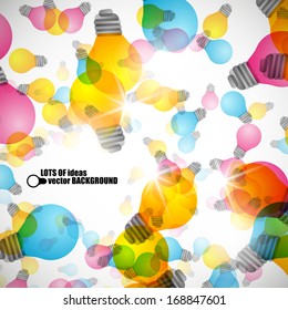 Light bulb vector background