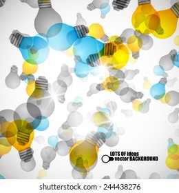 Light bulb vector background