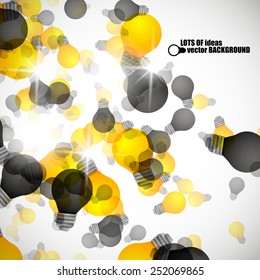 Light bulb vector background