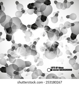 Light bulb vector background