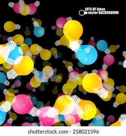 Light bulb vector background