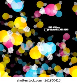 Light bulb vector background