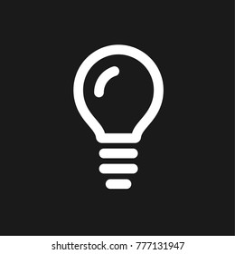 Light bulb vector bold linear icon, concept of idea