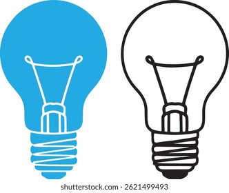 Light Bulb Vector - Bright Idea Icon for Creative Projects , Light Bulb Icon Set - Bright and Inspirational Vectors for Designs