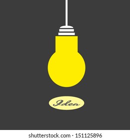 Light bulb ,Vector cartoon business