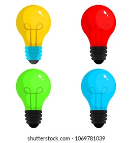 Light bulb vector design illustration isolated on white background