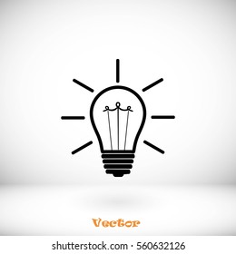 Light bulb vector, Vector EPS 10 illustration style