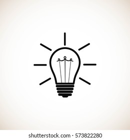 Light bulb vector, Vector EPS 10 illustration style