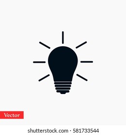 Light bulb vector, Vector EPS 10 illustration style