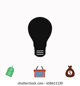 Light bulb vector, Vector EPS 10 illustration style