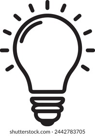 Light bulb vector flat icon Isolated On White Background. Idea lamp icon illustration.