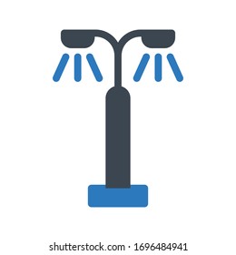 light bulb vector glyph  color icon 