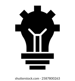 Light Bulb Vector Glyph Icon Vector Design