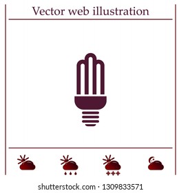 light bulb vector icon 10 EPS