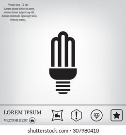 light bulb vector icon 10 EPS
