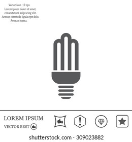 light bulb vector icon 10 EPS