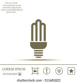 light bulb vector icon 10 EPS